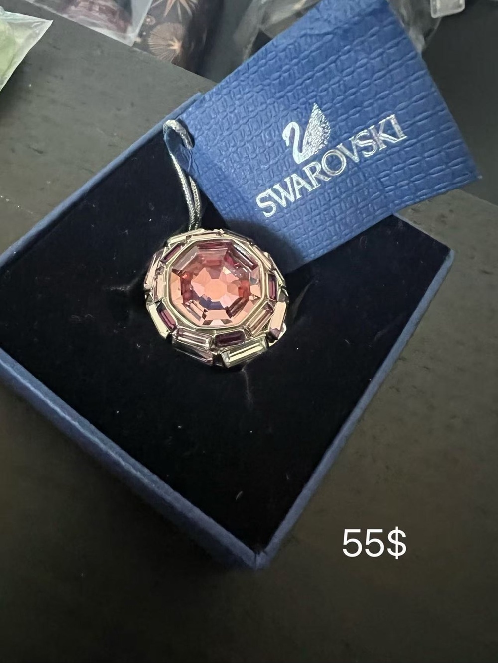 Swarovski Pink Crystal ring